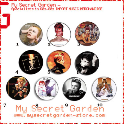 David Bowie - Low, Heroes, Aladdin Sane Album Pinback Button Badge Set ( or Hair Ties / 4.4 cm Badge / Magnet / Keychain Set )
